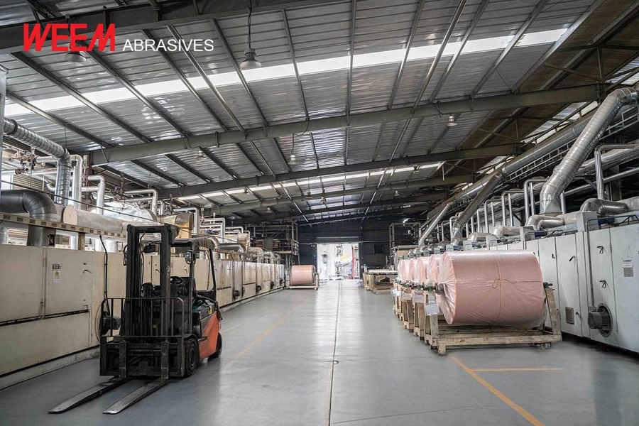 WEEM Abrasives Produktionslinie des Herstellers